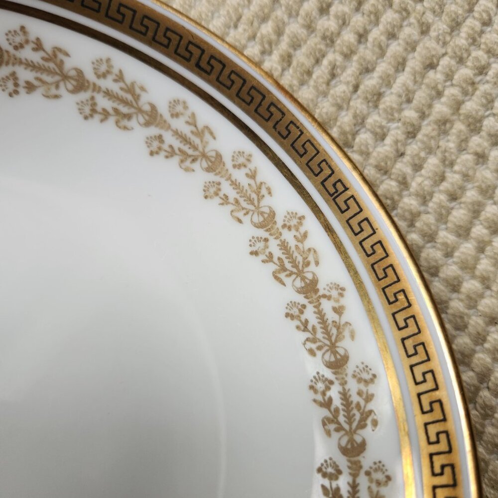 Royal Cauldon H8426 Set of 4 Berry Dessert Bowls Gold Greek Key Flowers 8426 - Picture 4 of 6